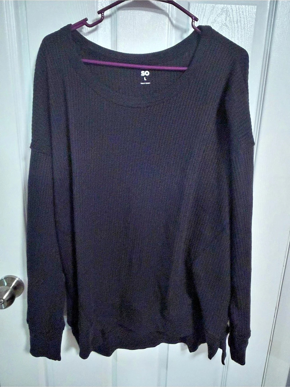 SO Ribbed Crew Neck Sweater Size Large